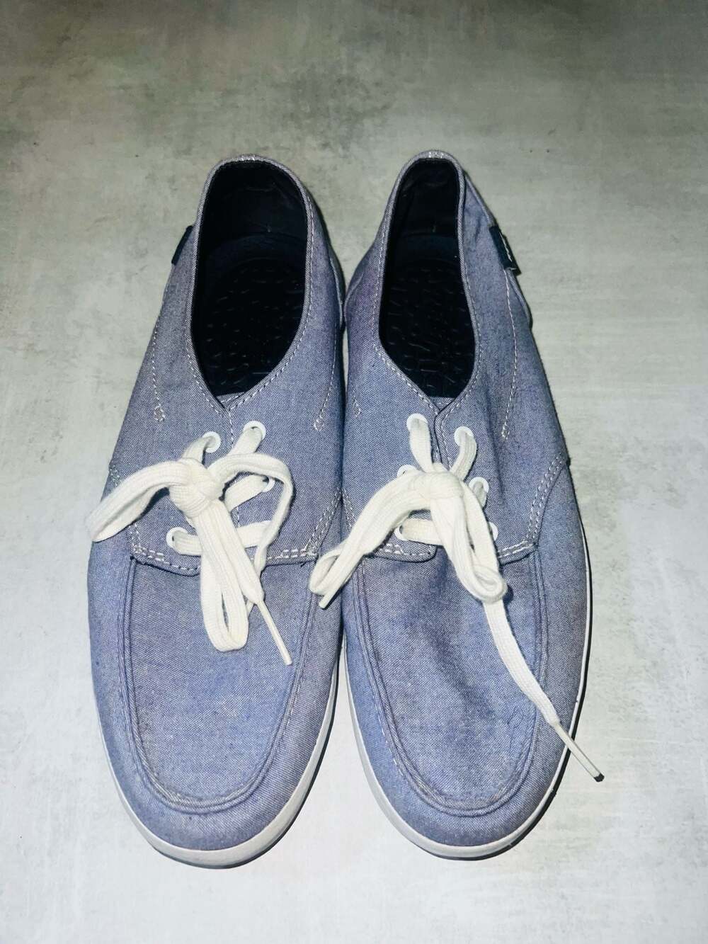 Reef Deck Hand 2 TX Blue Canvas Low-Top Casual Sneakers